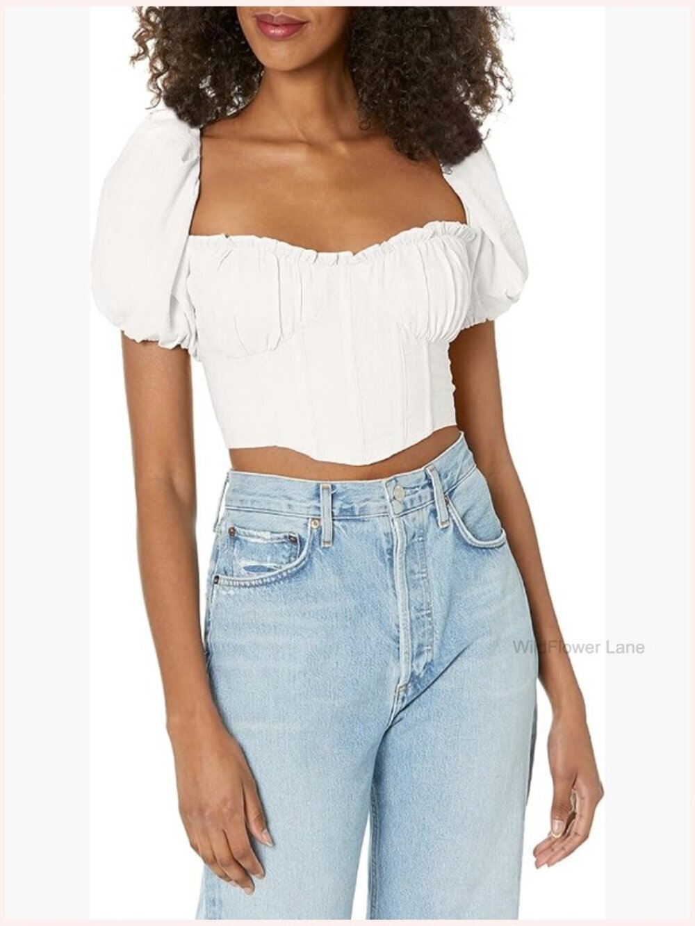 Sleeveless Sweetheart Neck Crop Top Blouse for Women